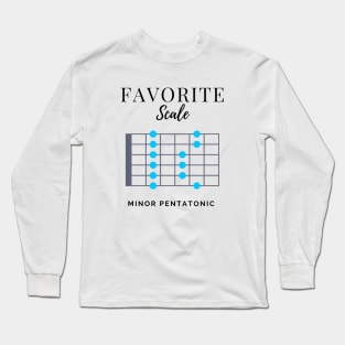 Favorite Scale Minor Pentatonic Light Theme Long Sleeve T-Shirt